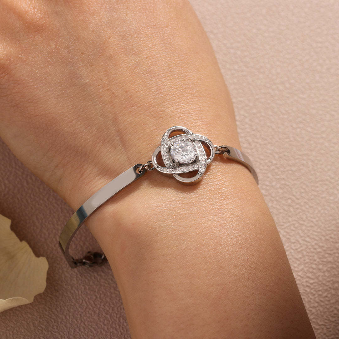 For Sister - There's No Greater Gift Than Sisters Diamond Knot Bracelet