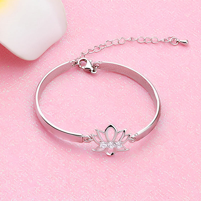 For Anyone - Breathe in  Breathe out Move on Lotus Bracelet-37bracelet