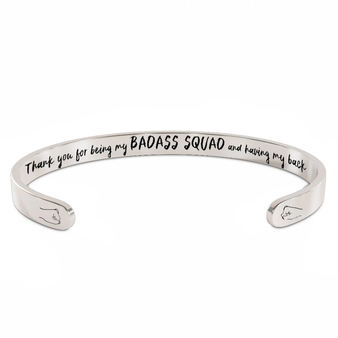 Thank You For Being My Badass Squad And Having My Back Fist Bracelet