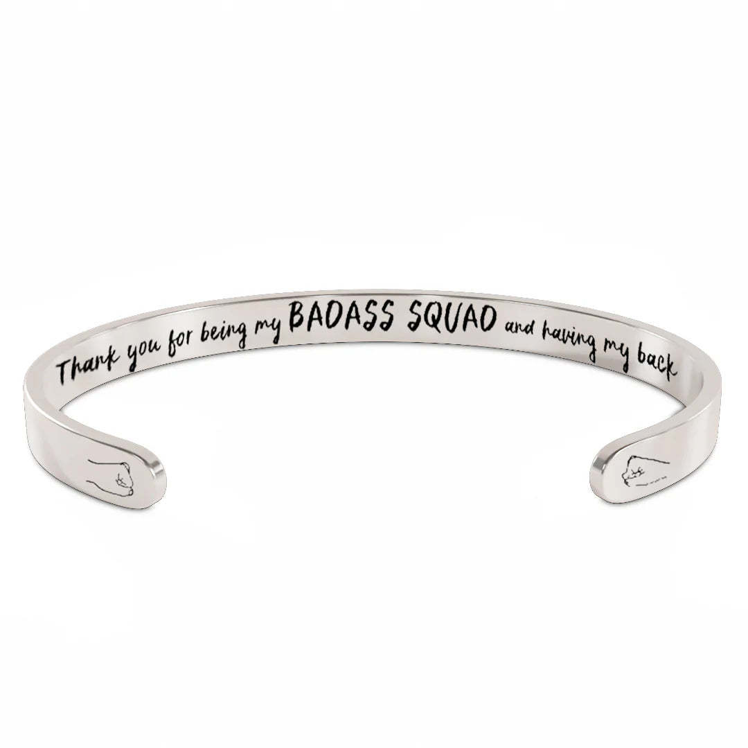 Thank You For Being My Badass Squad And Having My Back Fist Bracelet