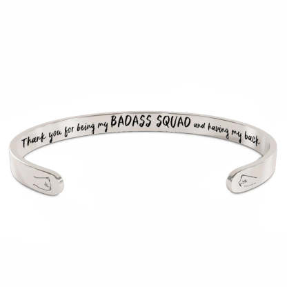 Thank You For Being My Badass Squad And Having My Back Fist Bracelet