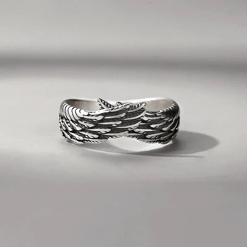For Memorial - I'm Sending You My Love Angel's Wing Ring