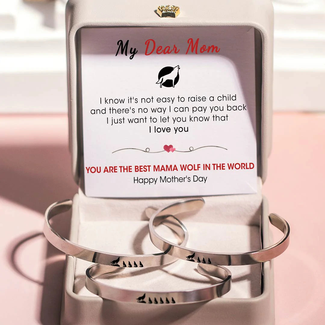 For Mom - Mama  Wolf Bracelet