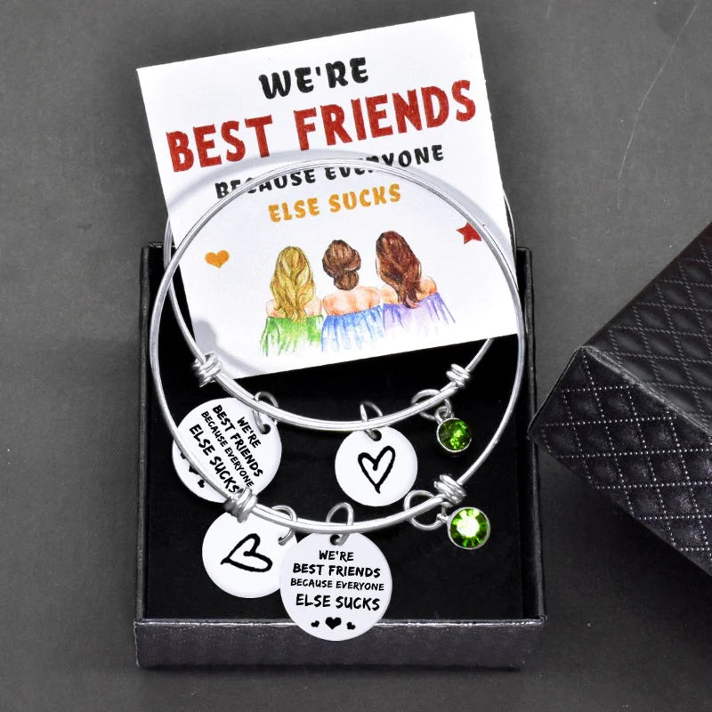 For Friends - We Are Best Friends Because Everyone Else Sucks Bangle-37bracelet