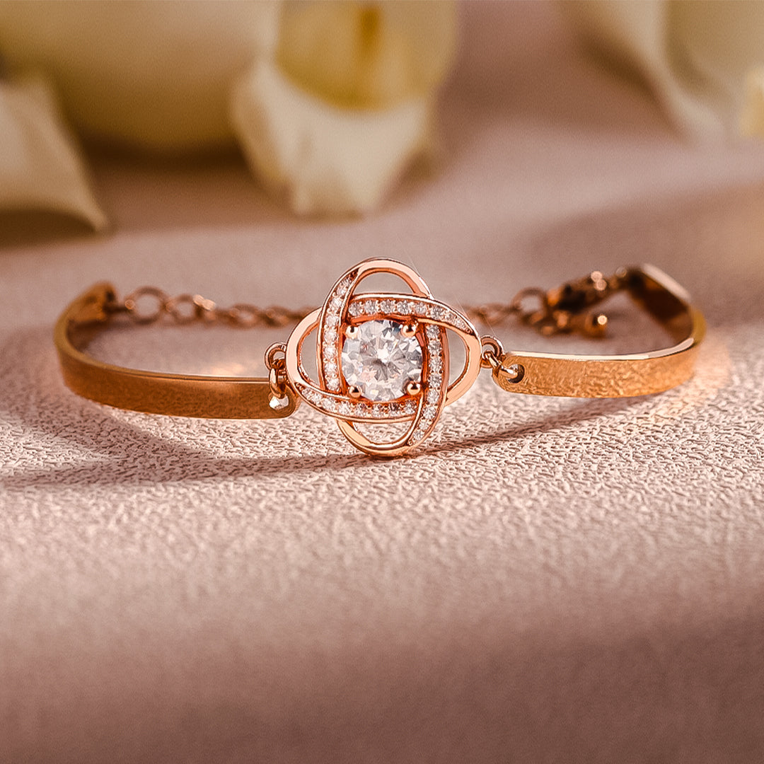For Sister - There's No Greater Gift Than Sisters Diamond Knot Bracelet
