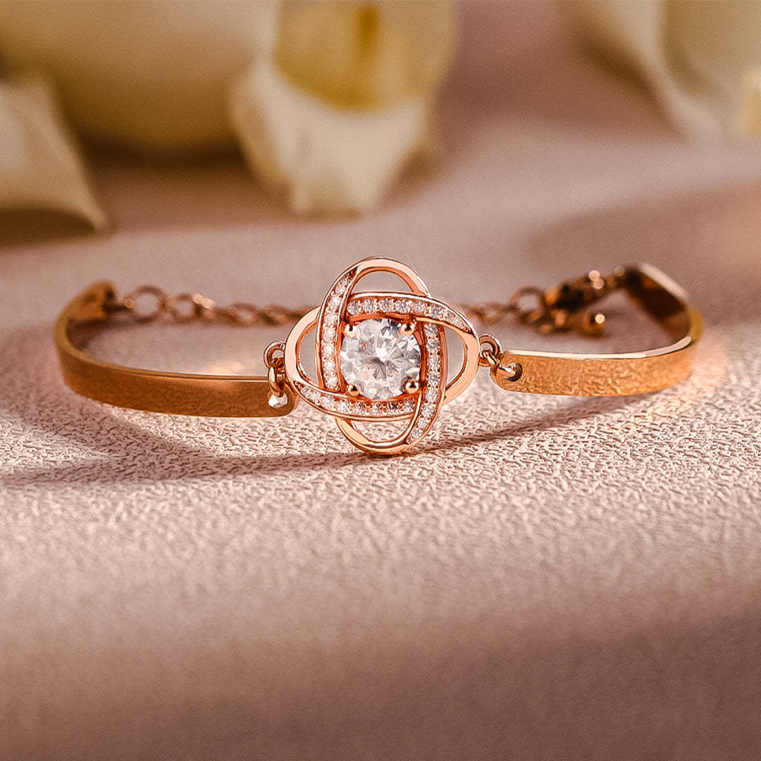 For Sister - There's No Greater Gift Than Sisters Diamond Knot Bracelet