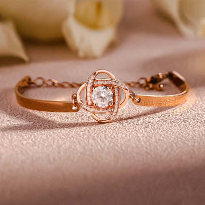 For Sister - There's No Greater Gift Than Sisters Diamond Knot Bracelet