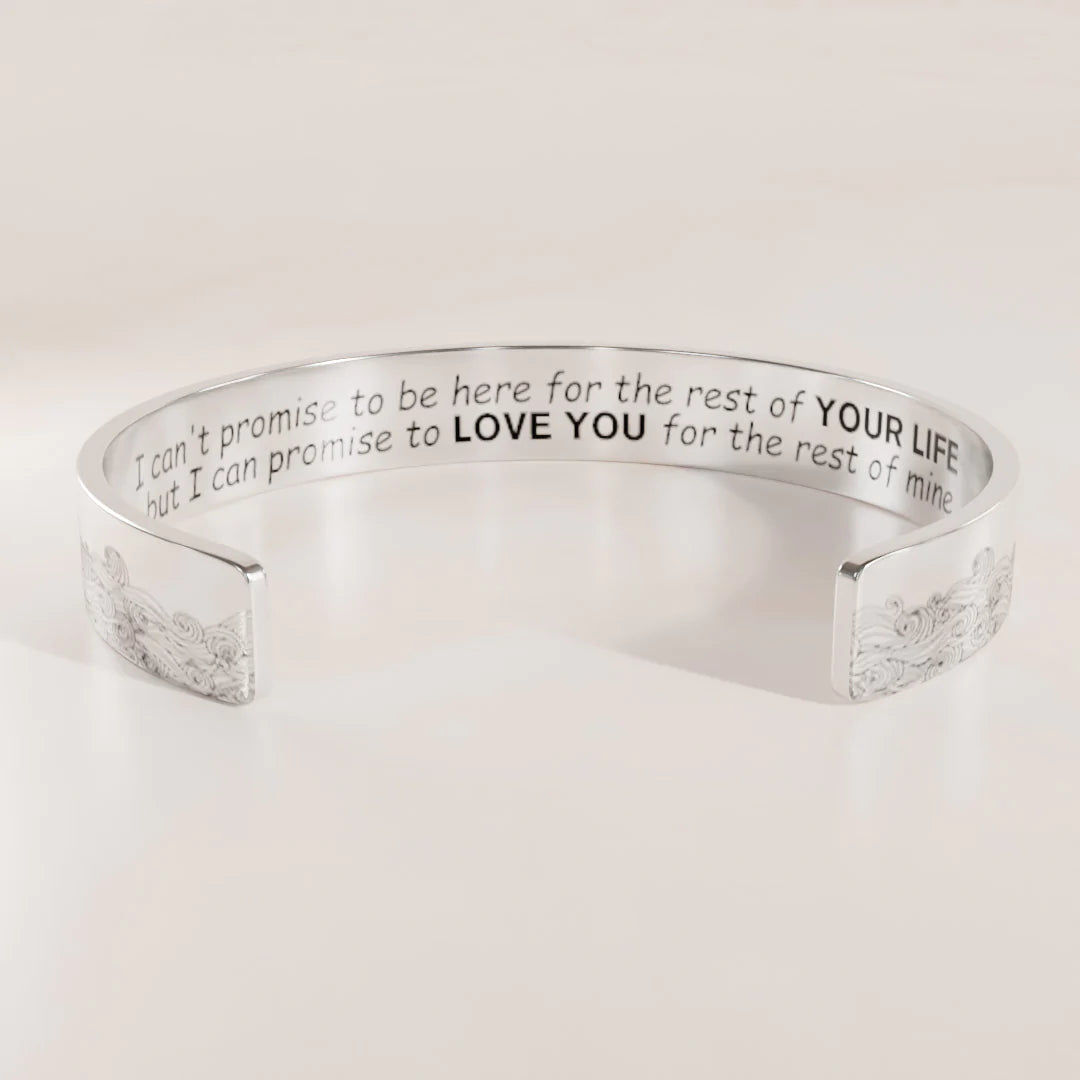 I Can Promise To Love You For The Rest Of Mine Wave Cuff Bracelet