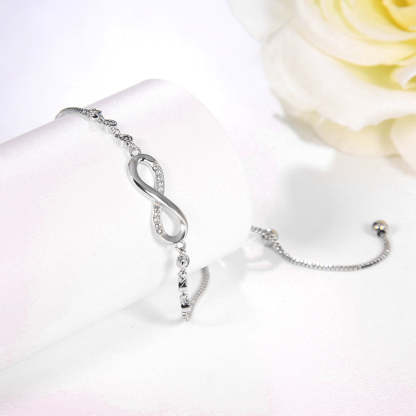 For Friend - A True Friendship Is A Journey Without An End Infinity Tennis Bracelet-37bracelet