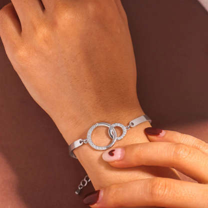 For Daughter - Mother & Daughter Unbreakable Connections Are Forged With Love Circle Bracelet-37bracelet