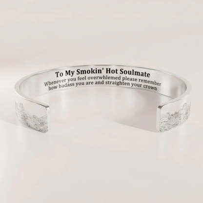 For Friends - To My Smokin' Hot Soulmate Cuff Wave Bracelet-37bracelet