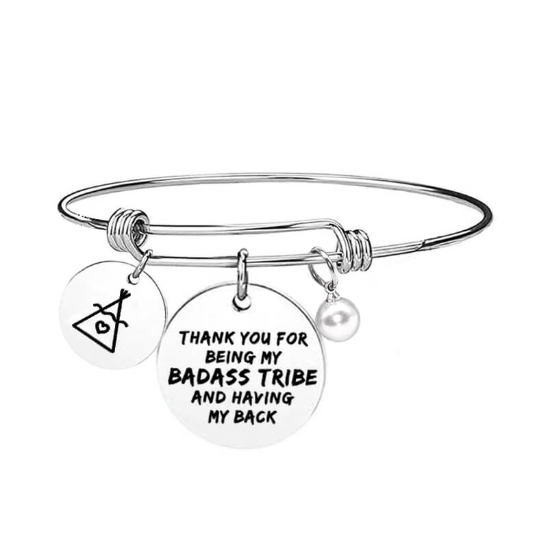 For Friends - Thank You For Being My Badass Tribe And Having My Back Bangle-37bracelet