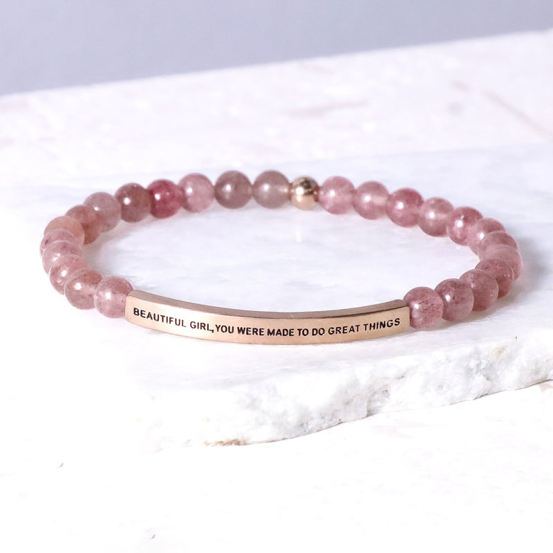 For Anyone - You Were Made To Do Great Things Girl Bead Lettering Bracelet-37bracelet