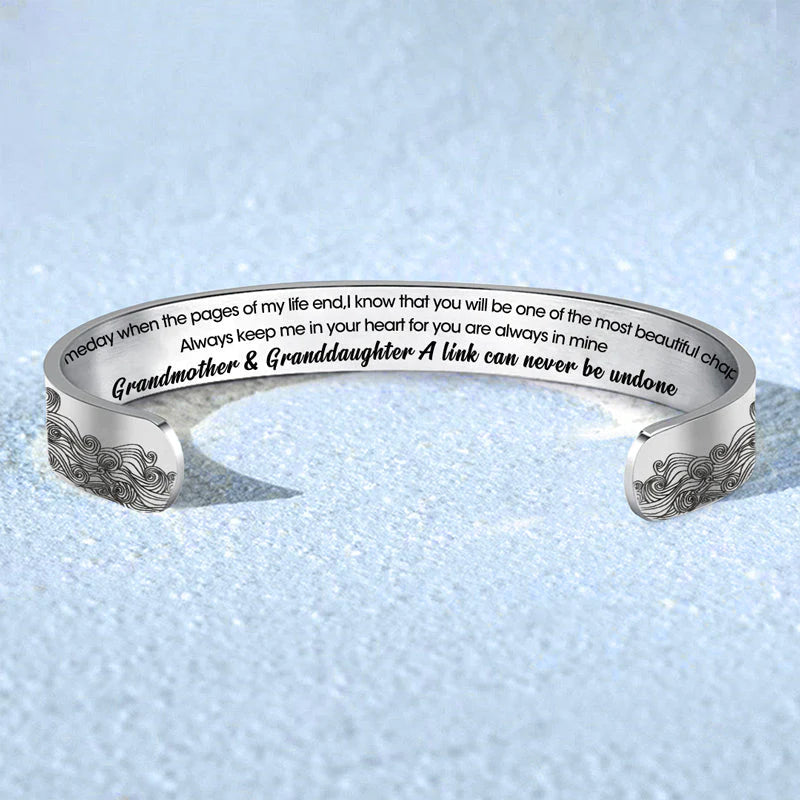 For Granddaughter - Grandmother & Granddaughter A link Can Never Be Undone Wave Bracelet-37bracelet