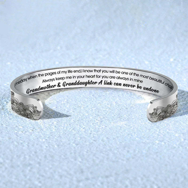 For Granddaughter - Grandmother & Granddaughter A link Can Never Be Undone Wave Bracelet-37bracelet