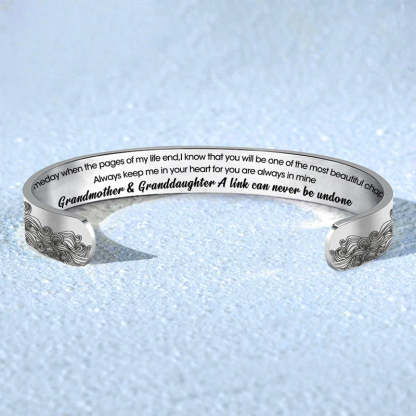 For Granddaughter - Grandmother & Granddaughter A link Can Never Be Undone Wave Bracelet-37bracelet