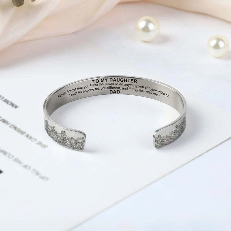 For Daughter - Never Forget That You Have The Power To Do Anything Bracelet-37bracelet