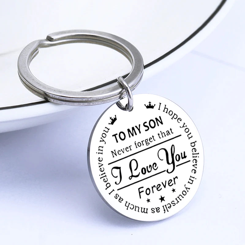 To My Son I Love You Forever Keychain