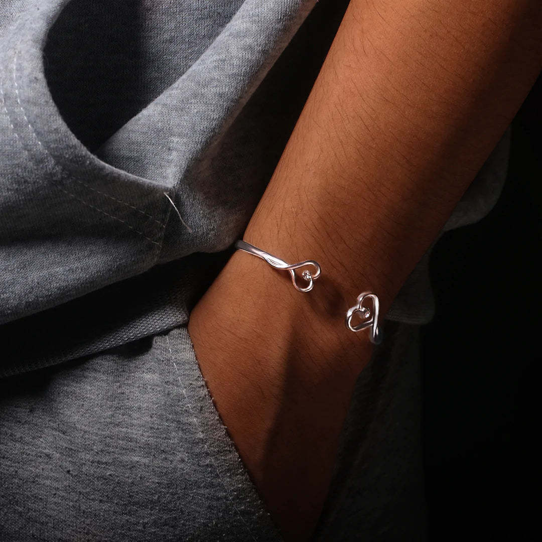 For Granddaughter - The Love Between A Granddaughter And Nana Is Forever Double Heart Bracelet-37bracelet