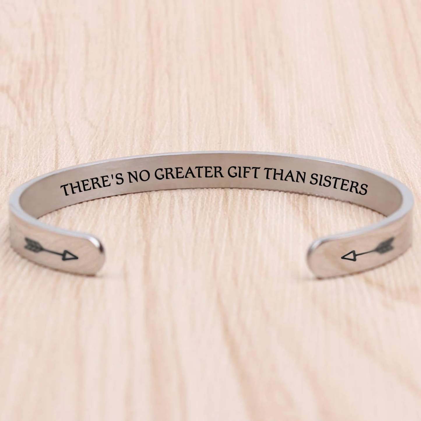 For Sister - There's no greater Gift than Sisters Arrow Bracelet
