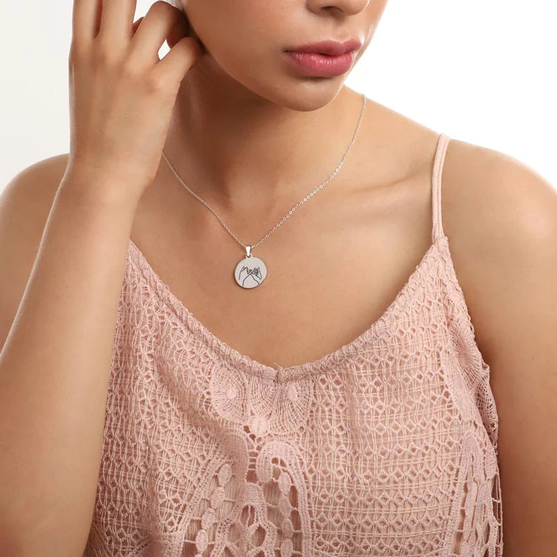 For Friend - I Love You Always And Forever Pendant Necklace-37bracelet