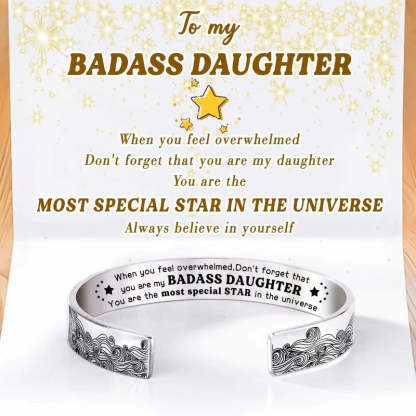 For Daughter - You Are The Most Special Star In The Universe Wave Cuff Bracelet-37bracelet