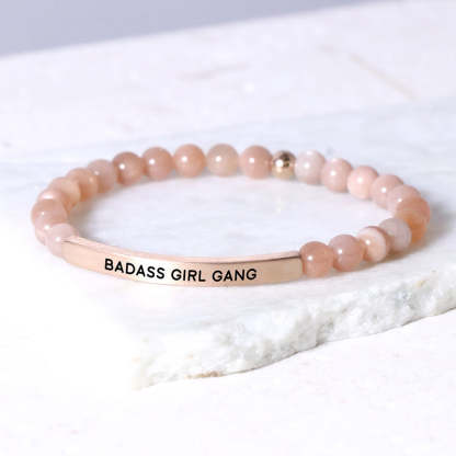 For Friend - Thank You For Being A Part Of My Badass Girl Gang Bead Lettering Bracelet