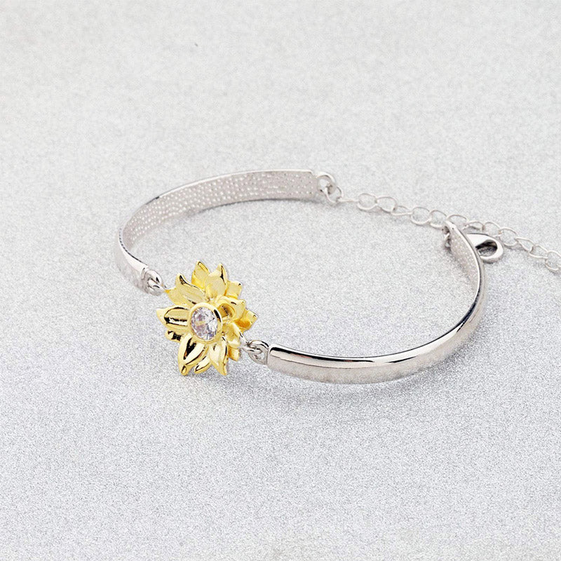 For Daughter - I Will Always Be By Your Side Sunflower Bracelet-37bracelet