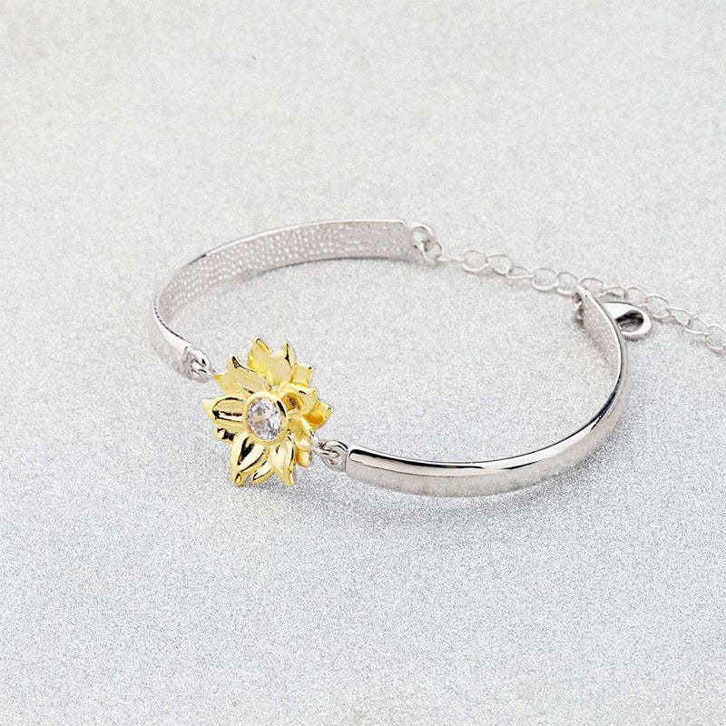 For Anyone - Stay Positive And Let In The Sunshine Sunflower Bracelet-37bracelet