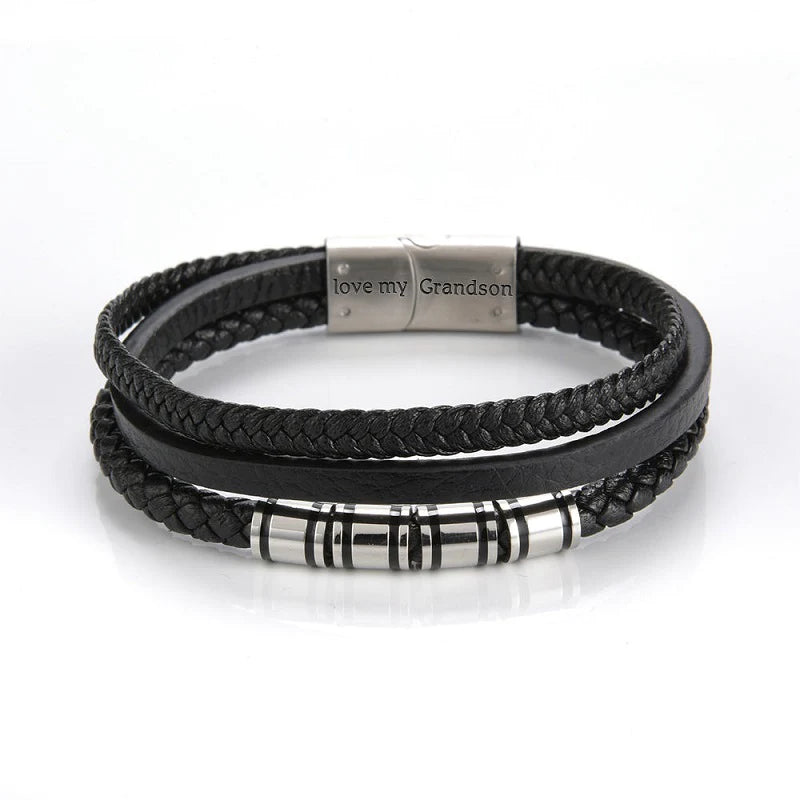 For Grandson - Be Strong Be Brave Be You Be Badass Bracelet-37bracelet