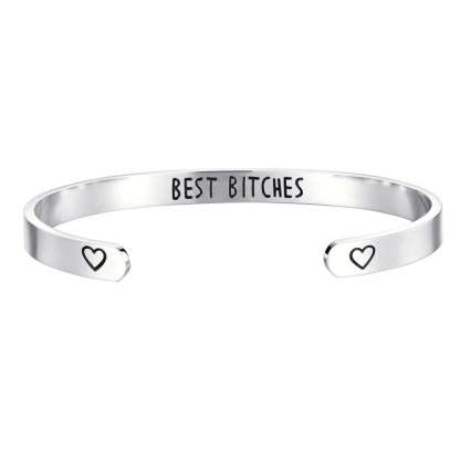 For Friend - [B]eautiful [I]ntelligent [T]alented, [C]harming [H]uman being Cuff Bracelet-37bracelet