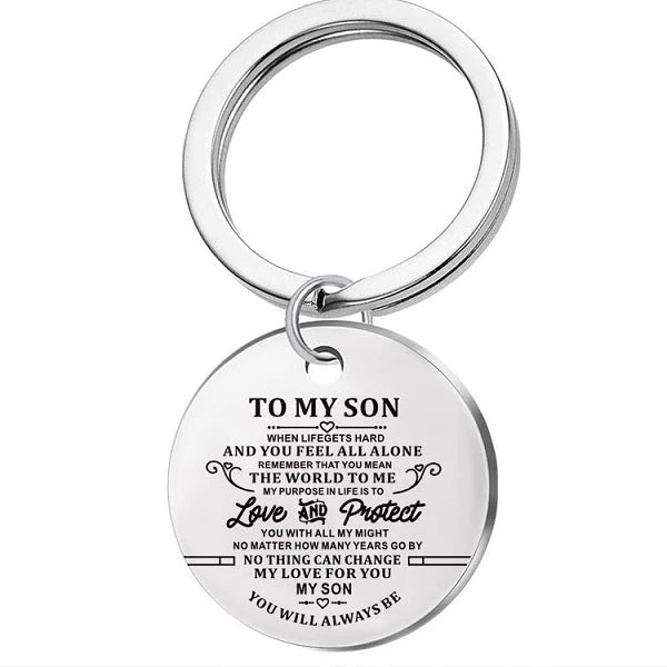 For Son - Love And Protect Keychain