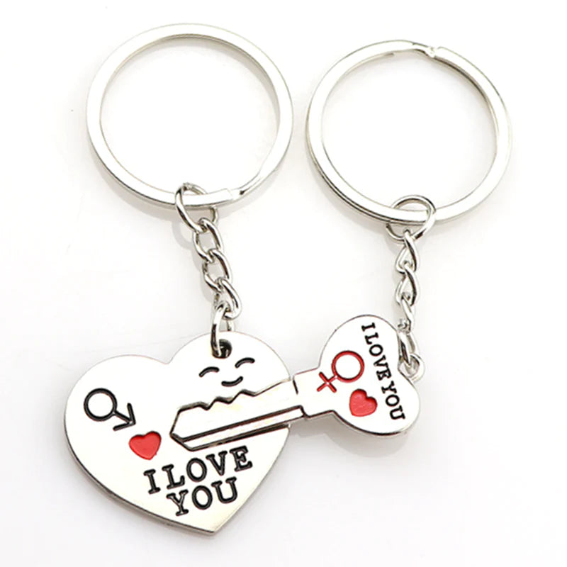The Key to My Heart Couple Keychain