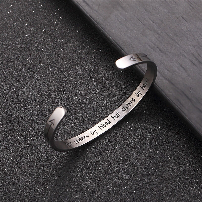 Not Sister by Blood But Sister by Heart Best Friend Bracelet - Silvery –  Thesunnyzone