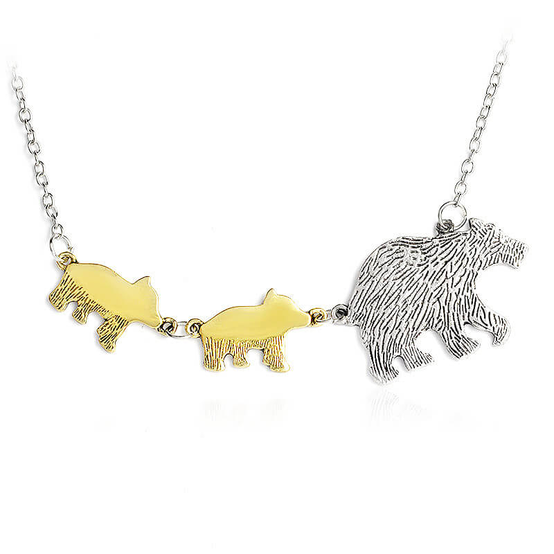 Mama Bear And Baby Bear Necklace