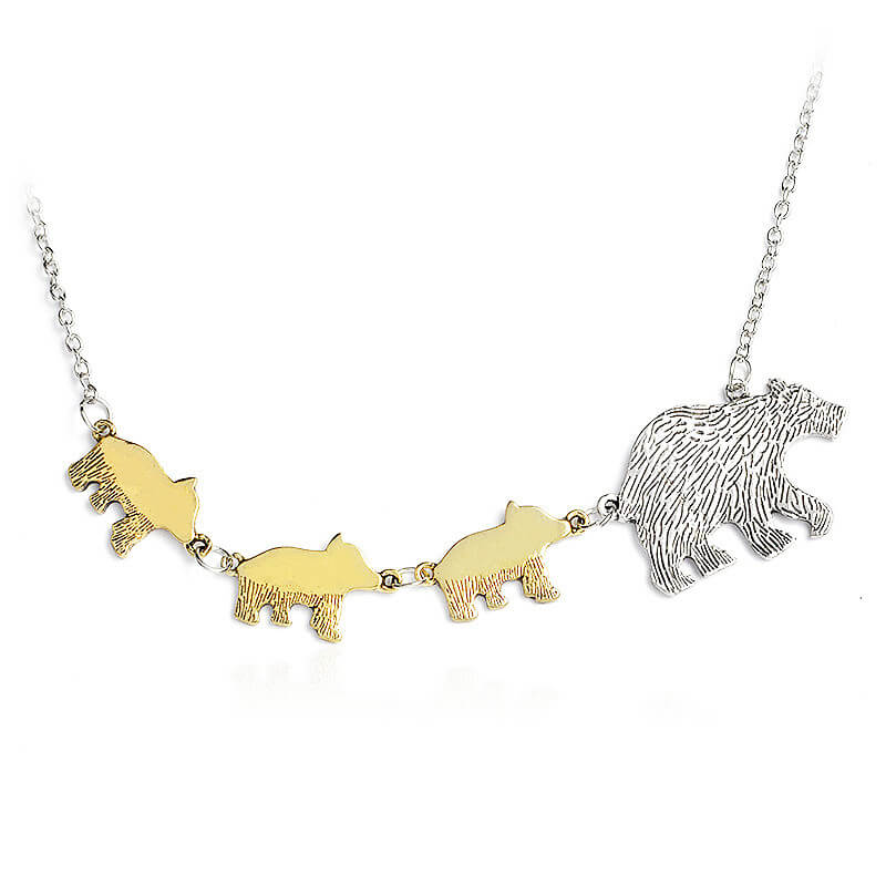 Mama Bear And Baby Bear Necklace