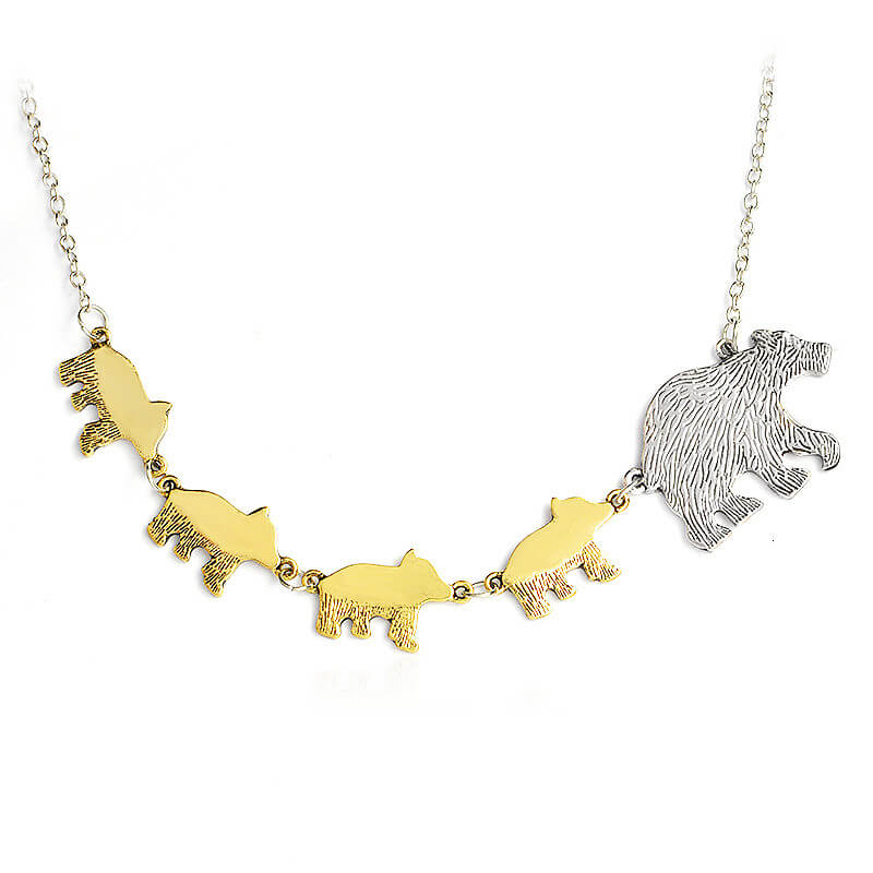 Mama Bear And Baby Bear Necklace