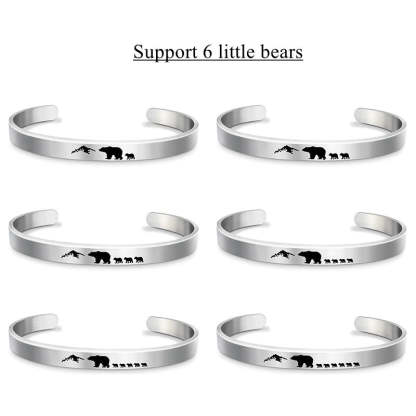 For Dad - Papa Bear Mountain Cuff Bracelet-37bracelet