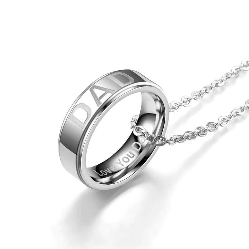 Love You Dad/Mom Ring Necklace-37bracelet