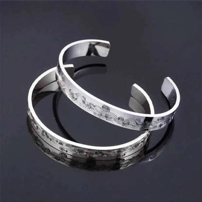 For Friends - Thank You For Being My Badass Tribe Wave Cuff Bracelet-37bracelet