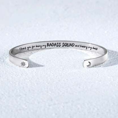 For Friends - Thank You For Being My Badass Squad And Having My Back Moon & Sun Bracelet-37bracelet