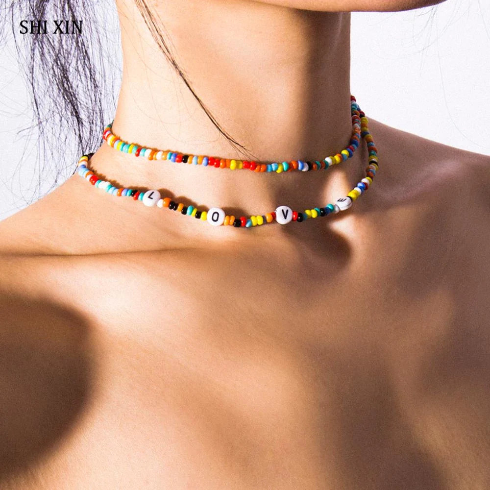 Colorful Beaded Necklace-37bracelet