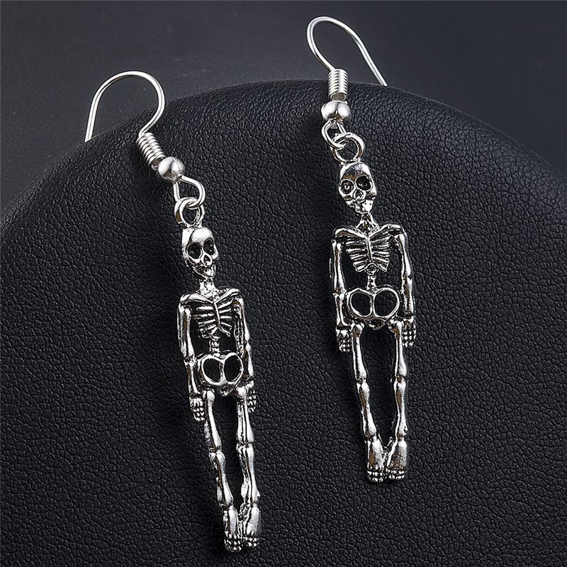 Halloween - Halloween Skull Drop Earrings - 2