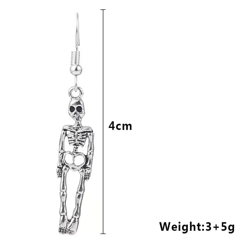 Halloween - Halloween Skull Drop Earrings - 2