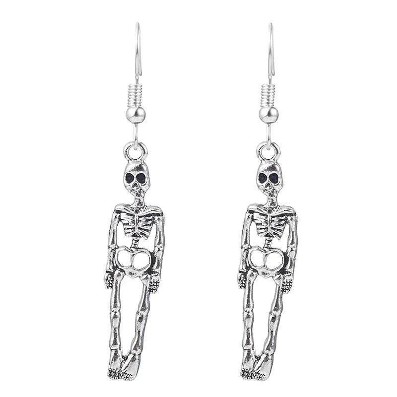 Halloween - Halloween Skull Drop Earrings - 2