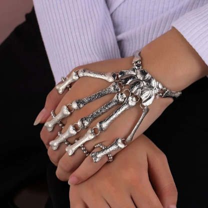 Halloween - Skull Finger Ring Bracelet