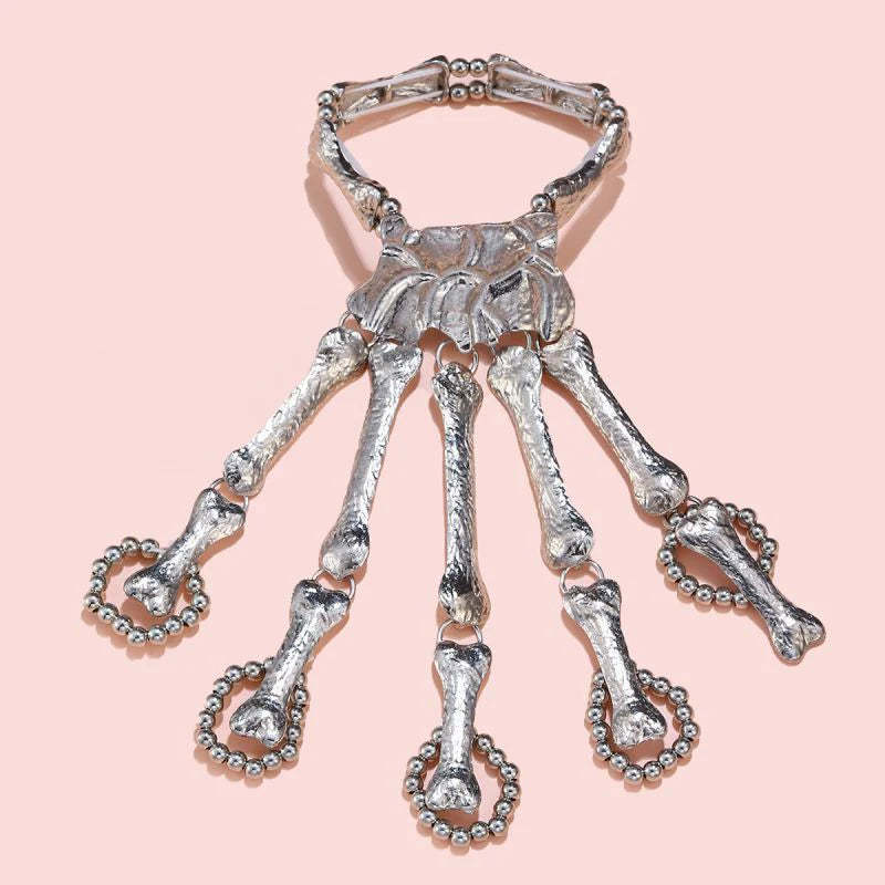 Halloween - Skull Finger Ring Bracelet