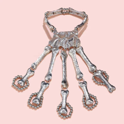 Halloween - Skull Finger Ring Bracelet