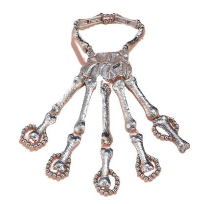 Halloween - Skull Finger Ring Bracelet