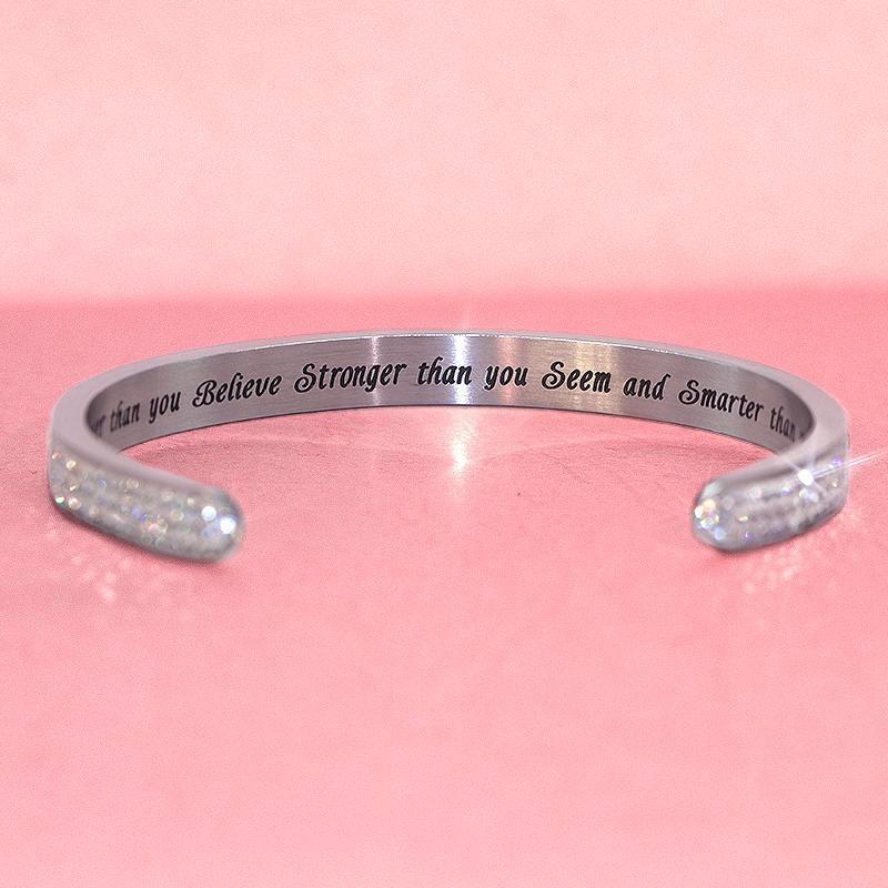 For Daughter - You Are Braver Thank You Believe ... Diamond Bracelet-37bracelet